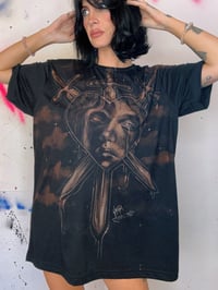 Image 3 of “CUT THROUGH THE HEART” CUSTOM BLEACH PAINTED T-SHIRT XL