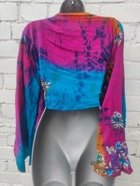 Image 7 of Wanderlust Stevie top rainbow tie dye