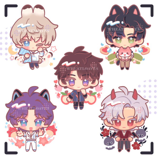 Love And Deepspace Motif Stickers