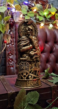 Image 6 of 👑The Armored Kingdom Loki's Mischief Carved Deceiver Statue 