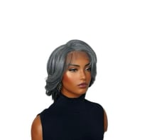 Image 4 of Davany| Silver Gray Layered Lace Front Wig