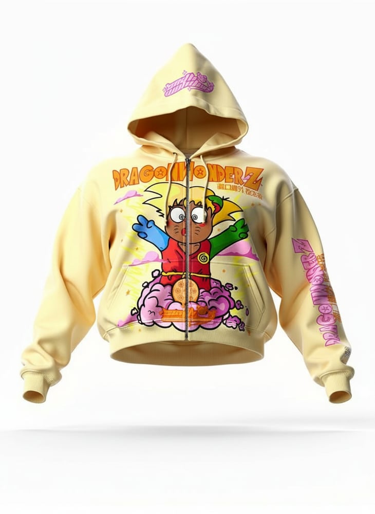 Image of Dragon Wonder Goku zip-up hoodie