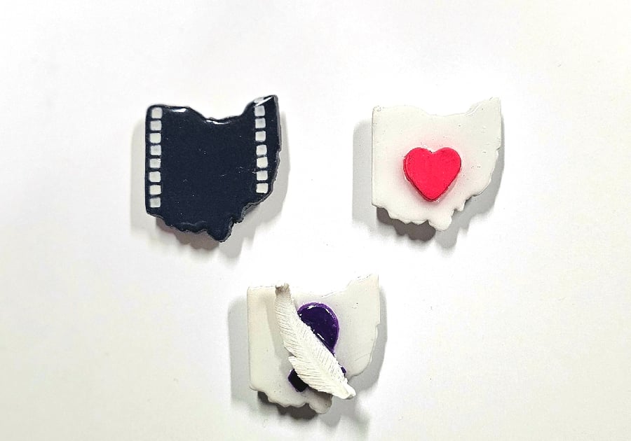 Image of Hand Sculpted Polymer Clay Ohio Magnets