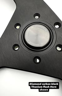 Image 2 of Titanium Diamond Carbon Black Horn Button