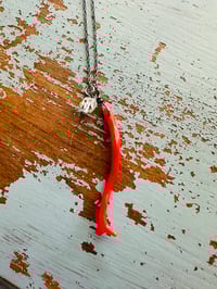 Image 8 of Aphrodite . natural italian coral and herkimer diamond necklace