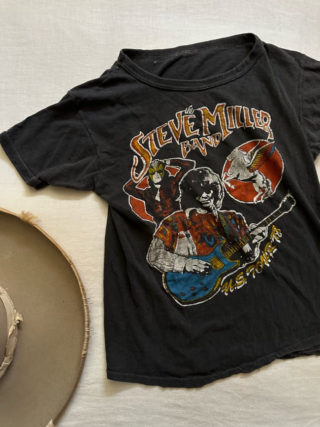1970s Steve Miller Band 2-sided concert t shirt lot tee