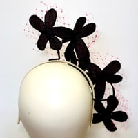 Image 4 of Bright pink sequin flowers headpiece