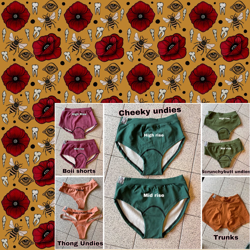 Image of Poppy Artist series undies- regular and period