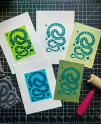 Image 2 of COILED 5x7” Block Print + Variants