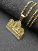 Image 2 of “The Last Supper” 14k Gold Plated Titanium Steel Pendant and Chain