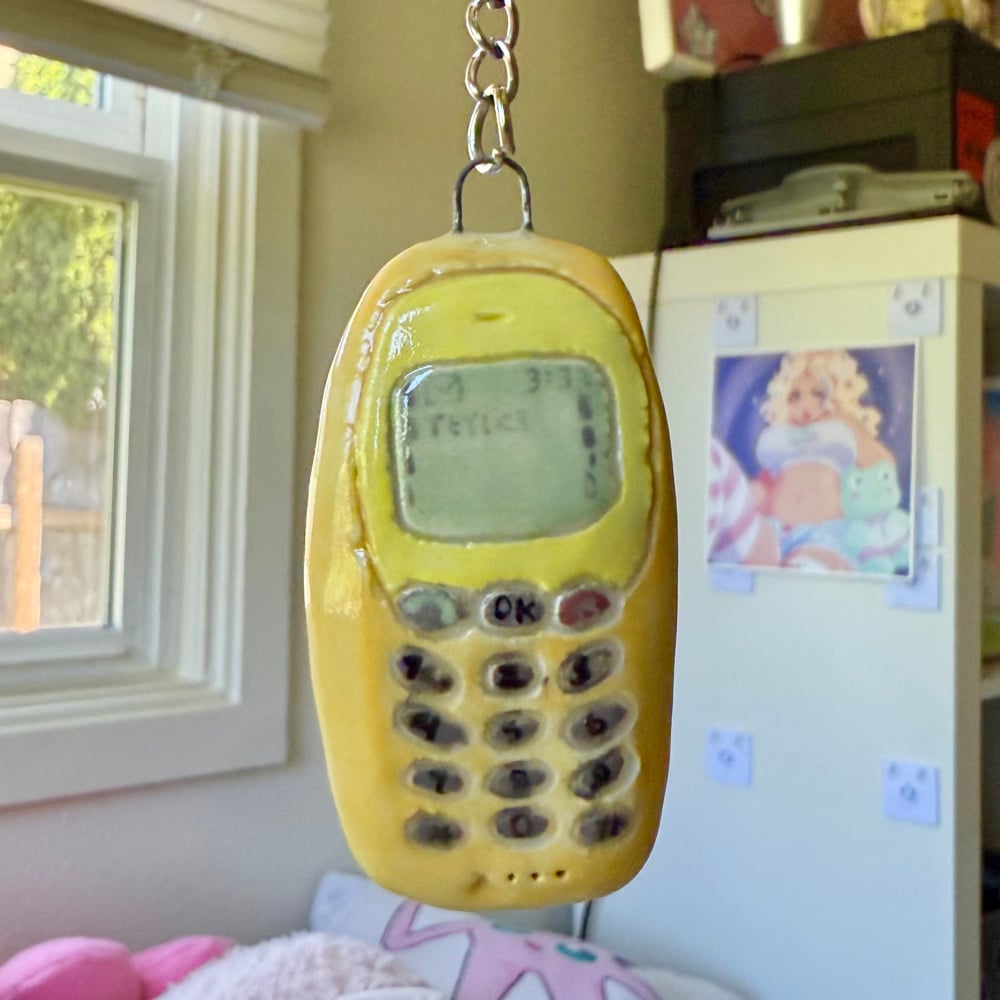 image of nokia brick phone keychains