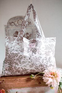 Image 7 of Tote bag [Toile de jouy chocolat]