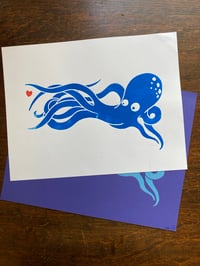 Image 1 of 'A Little Swept Up' blockprints