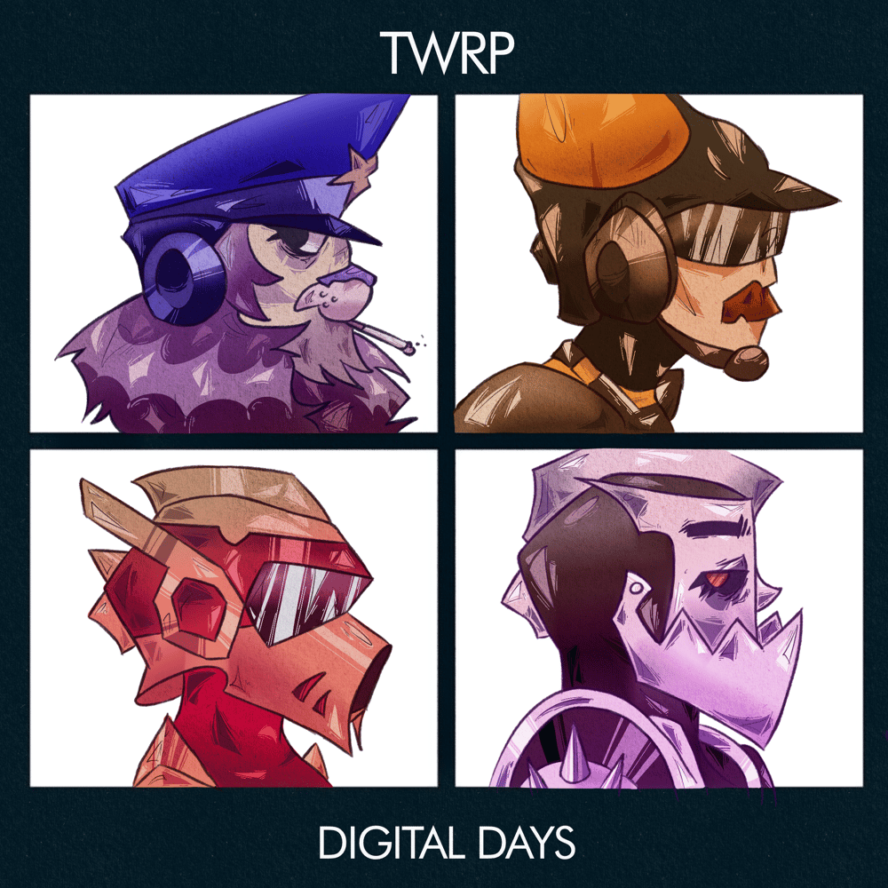 Image of TWRP gorillaz “Demon Days” print