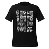 Image 1 of LOVE DC GOGO "CONGO PATTERNS" Unisex Tee White Text (see color options)
