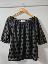 Kylie Jane Etta top-velvet polka dot