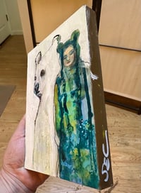 Image 2 of Original Painting. Mixed Media on Wood “New Bear” by Sheila Cameron