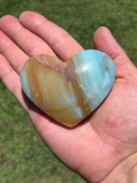 Image 5 of Blue Calcite Heart #2536