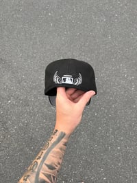 Image 2 of  GREY BRIM BLACK OAKLAND ATHLETICS CUSTOM FITTED CAP