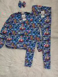 Image 4 of Cookie monster oufit shirt and leggings 