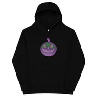Image 5 of Youth Hoodie - Jack O Lantern Retro Purple Glow