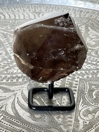 Image 20 of Smoky Quartz Natural Point With Rainbows On Stand #2650