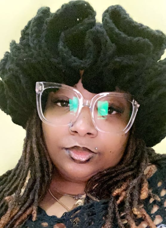 Image of Black ruffle hat (large  ruffles)