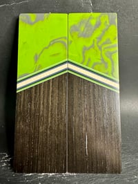 Image 2 of Burl G10 & Bog Oak Segmented Knife Scales