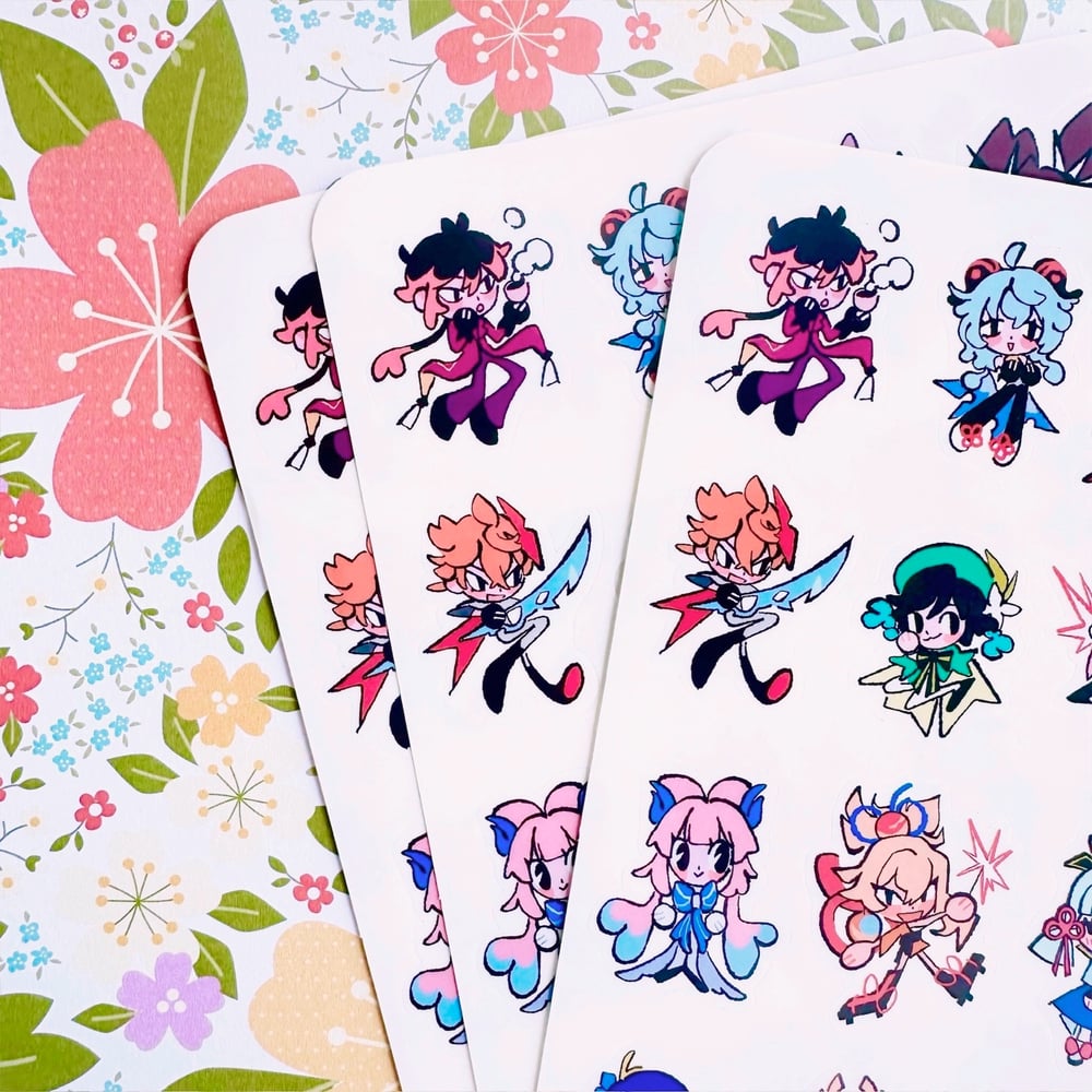 Image of GENSHIN GUMMY STICKER SET