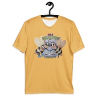 Image 1 of Bee Healthy KiSS Fight Club t-shirt - Eat your honey Bees Fight Club Yellow tee