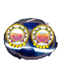 Image 1 of Neon Sunset Tipi Earrings 