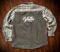 Image 2 of Upcycled “The Vindy’s” t-shirt flannel