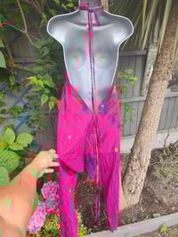 Image 8 of Mykonos tie dye jewelled jumpsuit - rainbow jewel