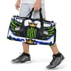 BOSSFITTED White Neon Green and Blue Duffle Bag