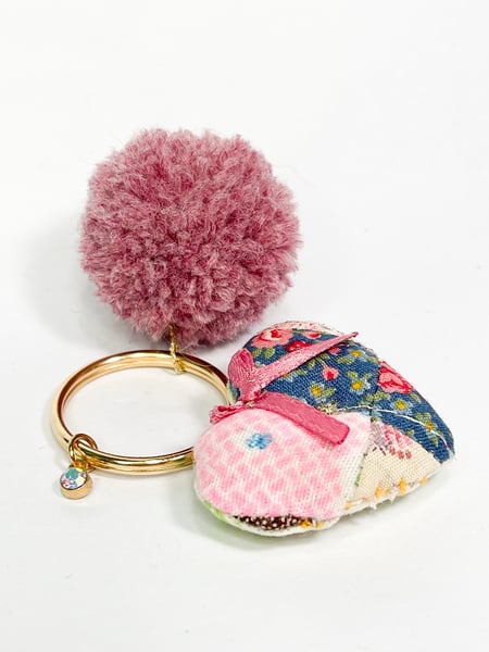 Image of My Heart To Yours Ornament Quilted Mini Keychain 4