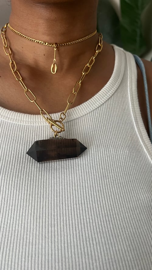 Image of SMOKIE • Smokey Quartz Crystal Necklace