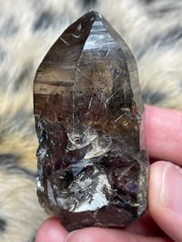 Image 21 of Smoky Amethyst Point With Siver & Red Rutile Inclusions #1972