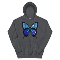 Image 1 of Unisex Hoodie “Blue Butterfly”