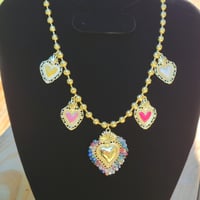 Boho Multi Heart Necklace