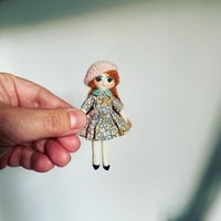 Image 3 of Tiny Handmade Dolls 3" tall Dollhouse doll B