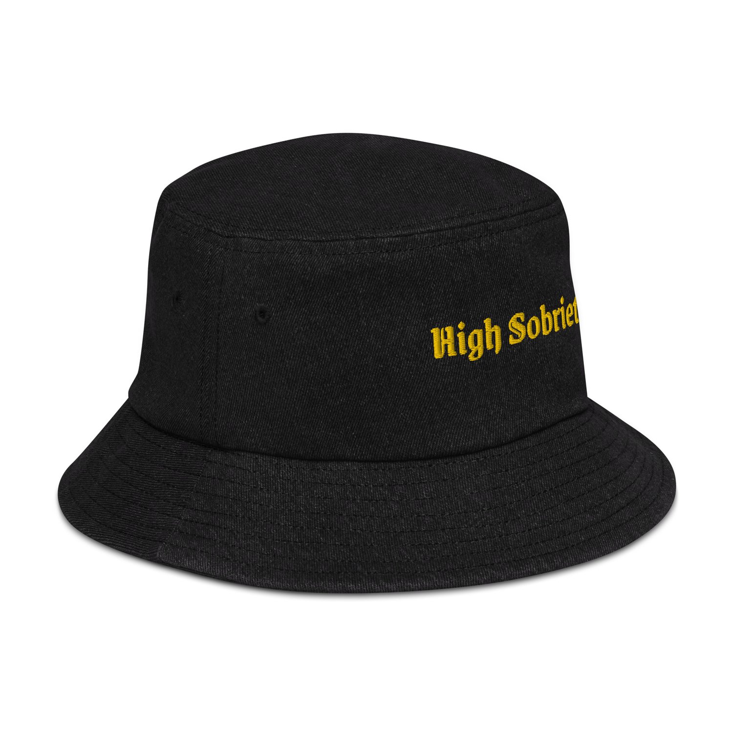 Image of "High Sobriety" Denim bucket hat