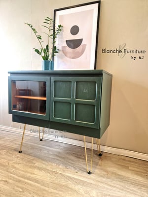 Image of TV / Media Sideboard in Emerald Green on Hairpin legs, by Nathan