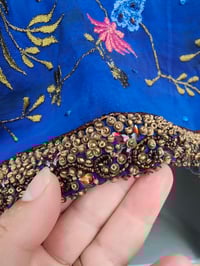 Image 8 of Mykonos sari jewel oversized waistcoat / top 10-18 blue