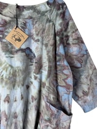 Image 5 of XL 100% Cotton Forager Top in Stormy Spiral Ice Dye