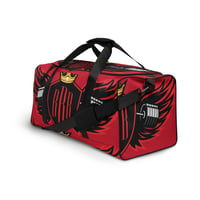 Image 4 of BOSSFITTED All Red and Black AOP Duffle bag