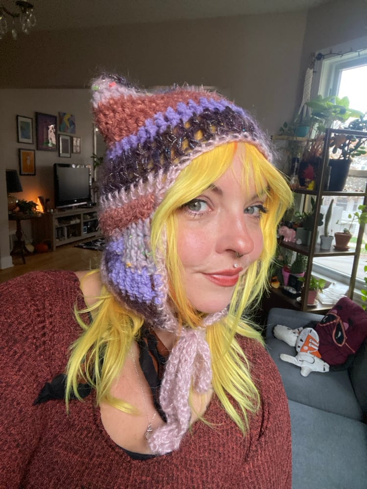 Image of Striped crochet hat