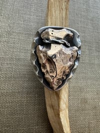Image 1 of Sterling and Bronze Arrowhead Ring 