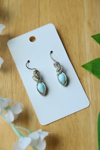 Image 2 of Larimar Sterling Silver Pendant Earrings