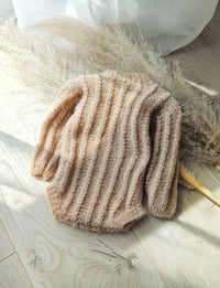 Image 4 of Knitted newborn set for photoshoot | brown tones