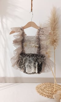 Image 1 of Sitter baby girl body-dress for photoshoot | Khloe | age 12 months